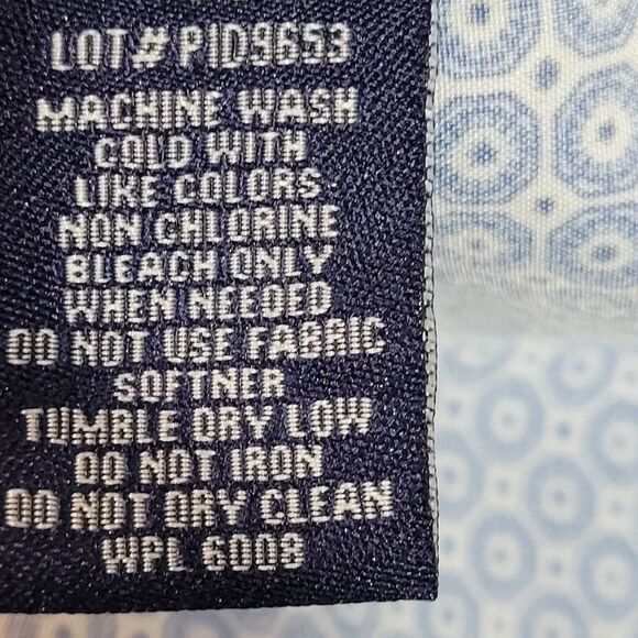 Panhandle Men's Size L Vented Button-Up Fishing Performance Shirt Blue White - Picture 15 of 16